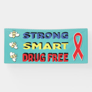 Be Strong Smart Drug Free Red Ribbon Week Banner