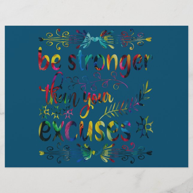 Be Stronger Than Your Excuses Colourful-min Flyer (Front)