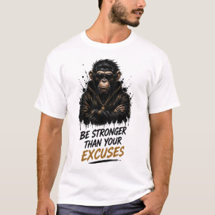 Be Stronger Than Your Excuses Monkey T-Shirt