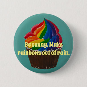 Be sunny 6 cm round badge