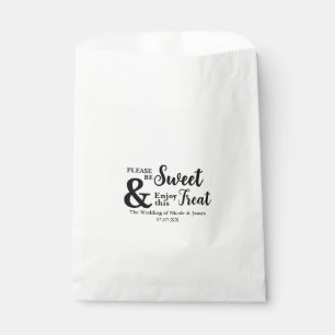 Be Sweet Enjoy this Treat Chic Wedding Favour Bag