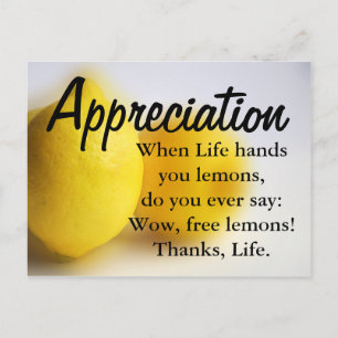 Be thankful and count your blessings postcard