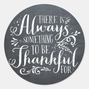 Be Thankful Chalkboard Thanksgiving Sticker