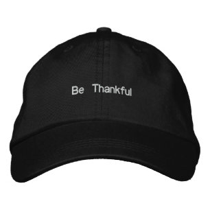 Be Thankful Embroidered Hat
