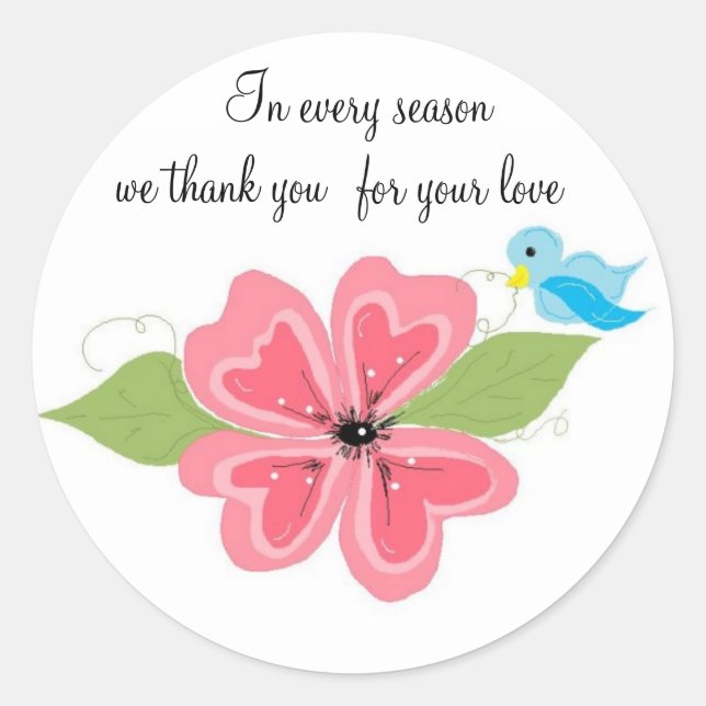 Be Thankful In Every Season Classic Round Sticker (Front)