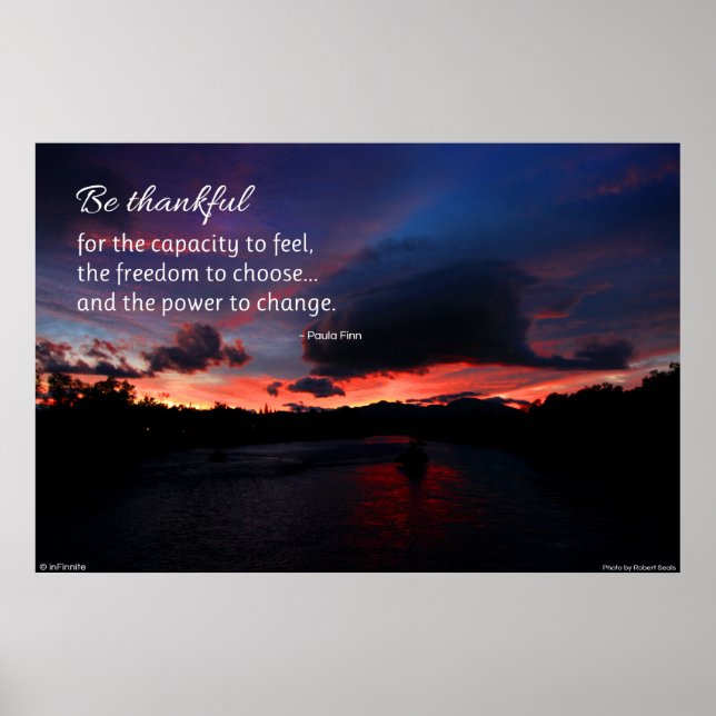 Be thankful...inspirational poster (Front)