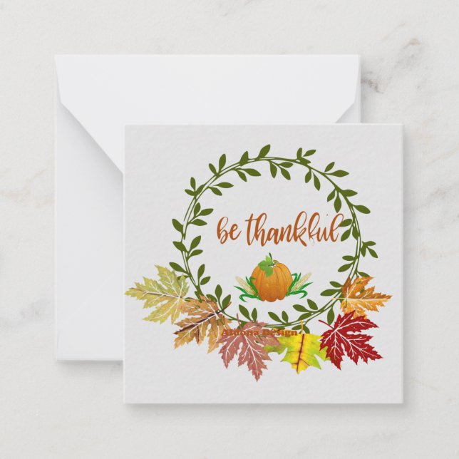 Be Thankful Notecard (Front)