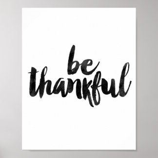 Be Thankful Poster