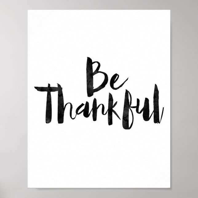 Be Thankful Poster (Front)