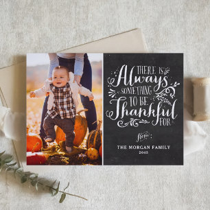 Be Thankful Quote Chalkboard Thankgiving Card