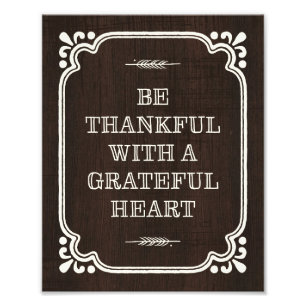 Be Thankful   Thanksgiving Art Print
