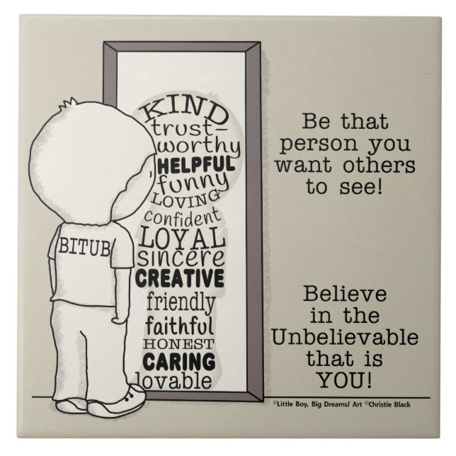 Be That Person Ceramic Tile (Front)