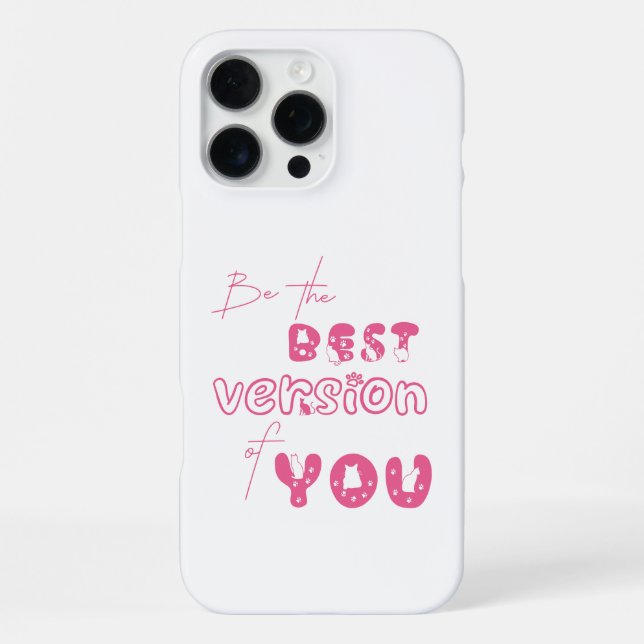 Be The Best Version Of You Cute Cat iPhone Case (Back)