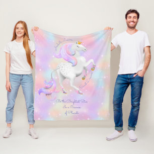 Be the Brightest Star Magical Unicorn Princess Fleece Blanket