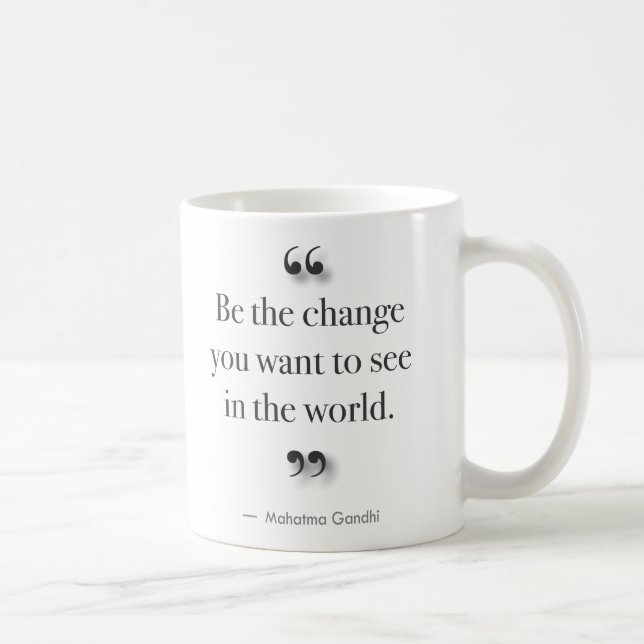 Be The Change - for left-handed drinkers Coffee Mug (Right)