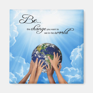 Be the Change - Gandhi Magnet