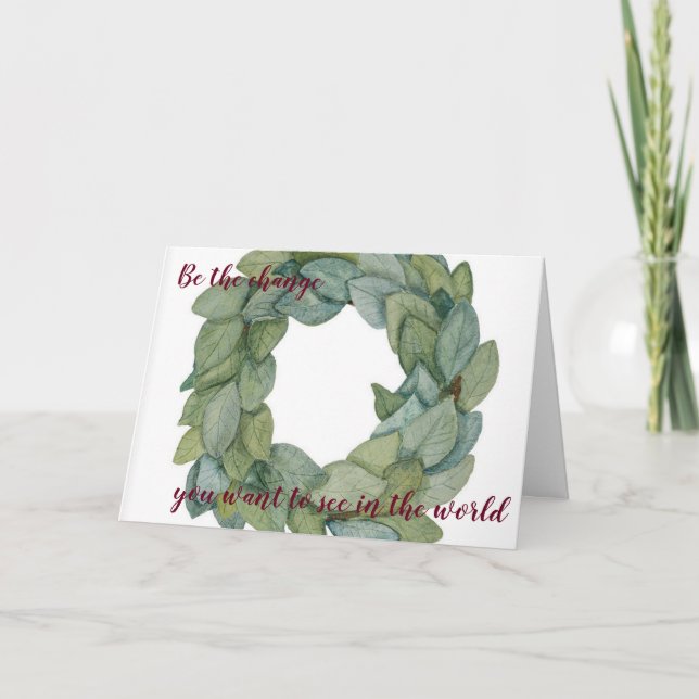 Be The Change Holiday Card (Front)