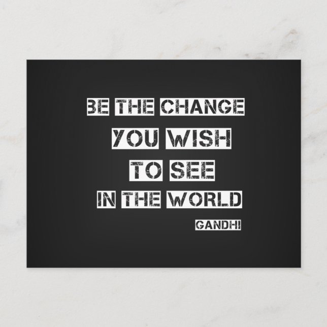 Be the Change Postcard (Front)