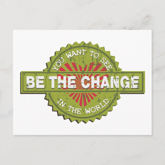 Be the Change Postcard (Front)