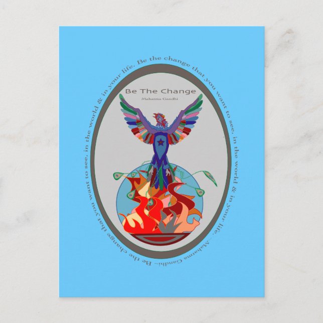 Be The Change Postcard (Front)