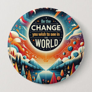Be the Change You Wish to See 10 Cm Round Badge