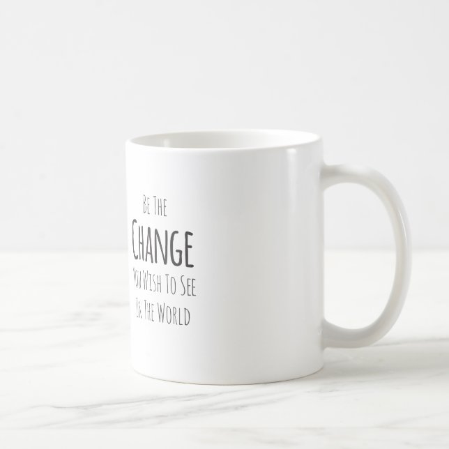 Be The Change You Wish To See Coffee Mug (Right)