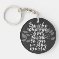 Be the change you wish to see in the world