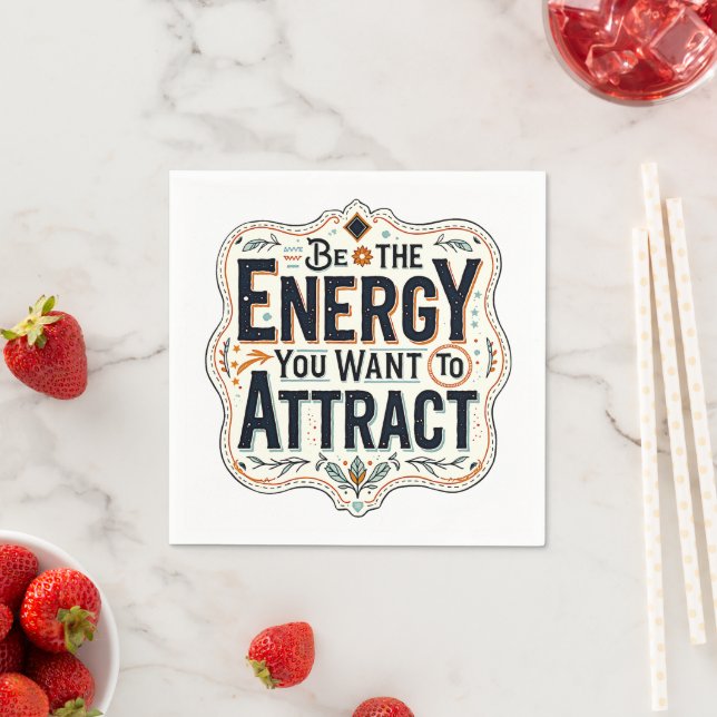 Be the Energy You Want to Attract Napkin (Insitu)