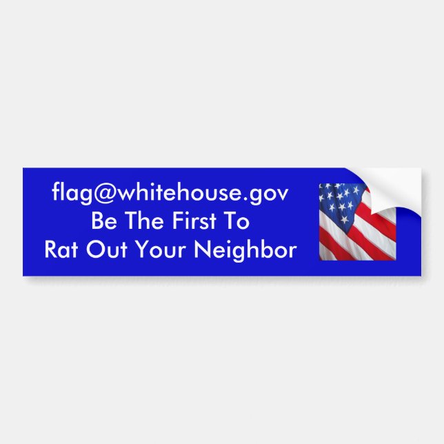 Be The First To Rat Out Your Neighbour Bumper Sticker (Front)