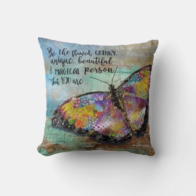 Be The Flawed Butterfly Cushion (Front)