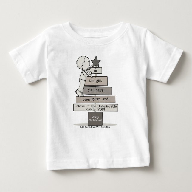 Be the Gift-Christmas Tree Baby T-Shirt (Front)