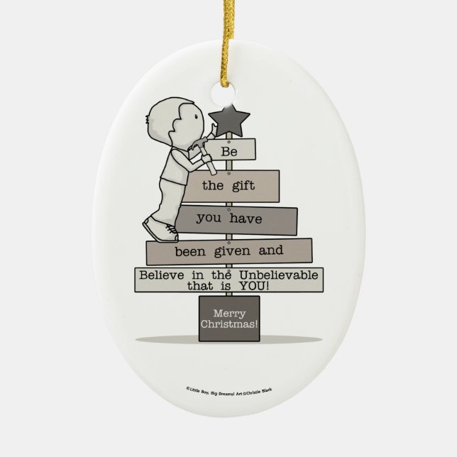Be the Gift-Christmas Tree Ceramic Tree Decoration (Front)