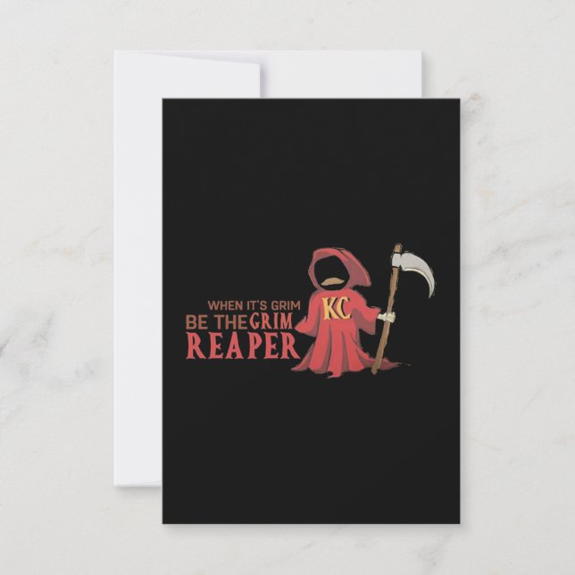 Be The Grim Reaper Football Card (Front)