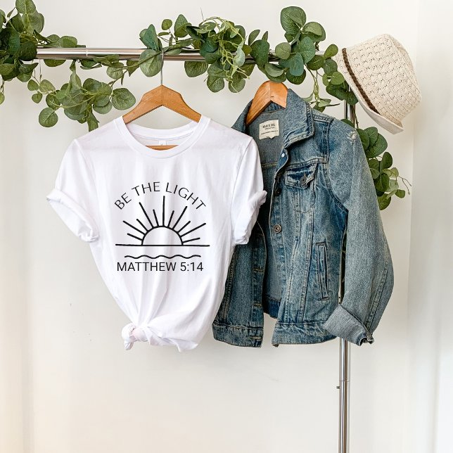 Be The Light-Christian-Religious-Faith-Bible Verse T-Shirt (Creator Uploaded)