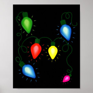 Be The Light Christmas Lights Matthew 5_14 Bible C Poster