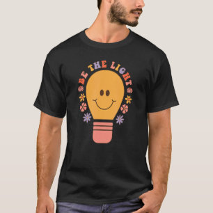 Be The Light Floral Light Bulb Positive Vibes Insp T-Shirt