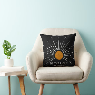 Be the Light Mathew 5 14 Sunburst Cushion