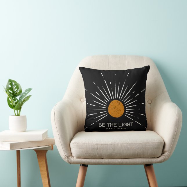 Be the Light Mathew 5 14 Sunburst Cushion (Chair)