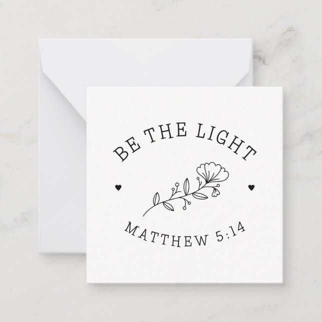 Be the Light | Matthew 5:14 Bible Verse Card (Front)