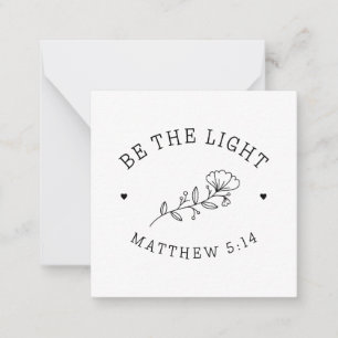Be the Light   Matthew 5:14 Bible Verse Card