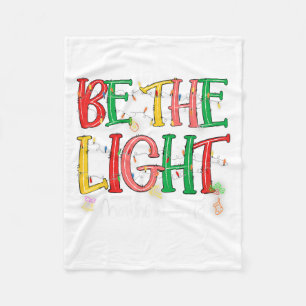 Be The Light Matthew 5_14 Christian Merry Christma Fleece Blanket