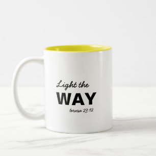 Be the Light Matthew 5:14 Christian Two-Tone Coffee Mug