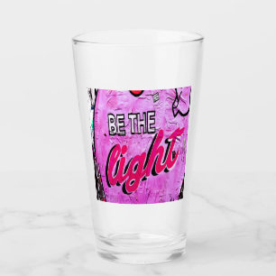 Be The Light Positive Motivational Words Glass