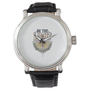 Be The Light Vintage Christian Shirt Design_1 Watch