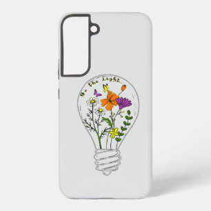 Be The Light Wildflower Motivational Quote Samsung Galaxy Case