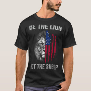 Be The Lion Not The Sheep American Patriotic Kid M T-Shirt