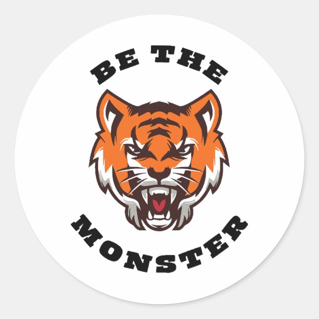 BE THE MONSTER CLASSIC ROUND STICKER (Front)