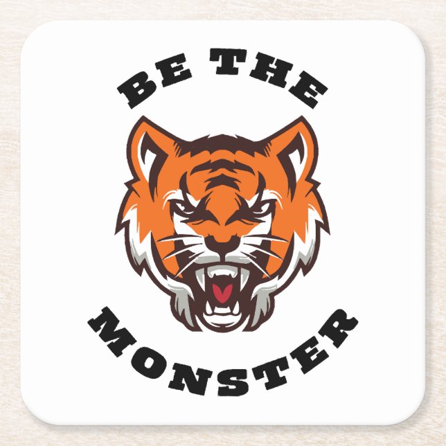 BE THE MONSTER SQUARE PAPER COASTER (Front)