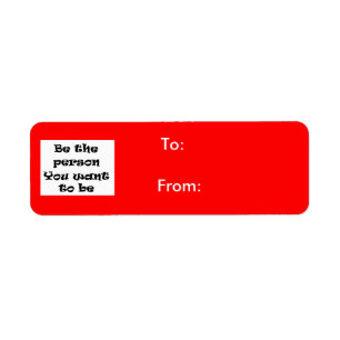 Be the person you want to be-christmas label return address label