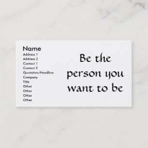 Be the person you want to be-profile cards